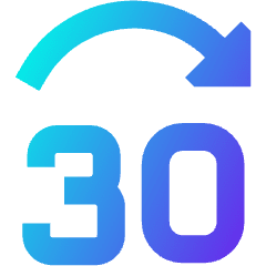 Button Jump Forward 30 Icon from Sharp Gradient Set