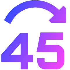 Button Jump Forward 45 Icon from Sharp Gradient Set