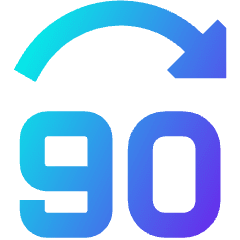 Button Jump Forward 90 Icon from Sharp Gradient Set