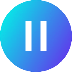 Button Pause Circle Icon from Sharp Gradient Set