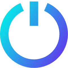 Button Power 1 Icon from Sharp Gradient Set