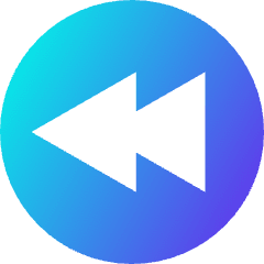 Button Rewind Circle 1 Icon from Sharp Gradient Set