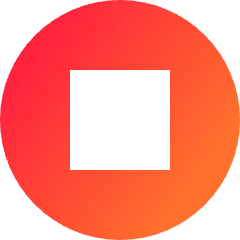 Button Stop Circle Icon from Sharp Gradient Set