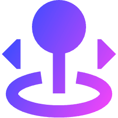 Arcade Stick Move Horizontal Icon from Sharp Gradient Set