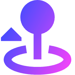 Arcade Stick Move Up Icon from Sharp Gradient Set