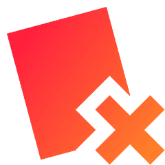 Card Remove Cross Icon from Sharp Gradient Set