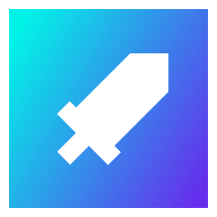 Dice Sword Icon from Sharp Gradient Set
