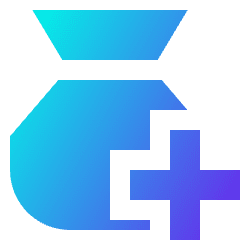 Pouch Add 2 Icon from Sharp Gradient Set