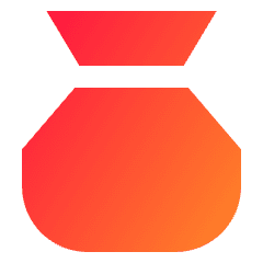 Pouch Icon from Sharp Gradient Set