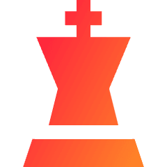 Chess King Icon from Sharp Gradient Set