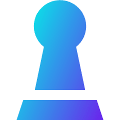 Chess Pawn Icon from Sharp Gradient Set