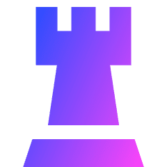 Chess Rook Icon from Sharp Gradient Set