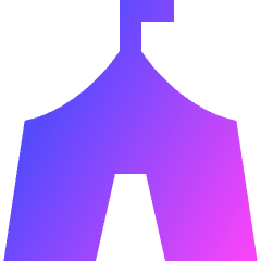 Circus Tent Icon from Sharp Gradient Set