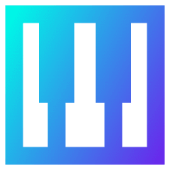 Piano Keys Icon from Sharp Gradient Set