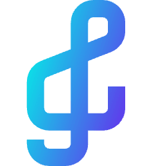 Music Note Trebble Clef Icon from Sharp Gradient Set