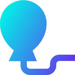 Balloon Icon from Sharp Gradient Set