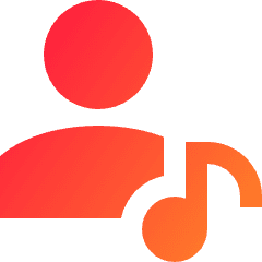 Artist Song Icon from Sharp Gradient Set
