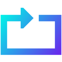 Loop Media Icon from Sharp Gradient Set