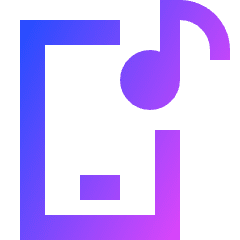 Play List Phone Icon from Sharp Gradient Set