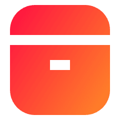 Earpods Case Icon from Sharp Gradient Set