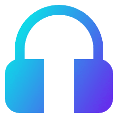 Headphones Icon from Sharp Gradient Set