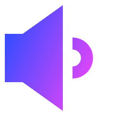 Volume Level Low Icon from Sharp Gradient Set