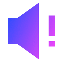 Volume Warning Icon from Sharp Gradient Set