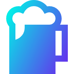 Beer Pitch Icon from Sharp Gradient Set