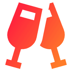 Champagne Party Alcohol Icon from Sharp Gradient Set