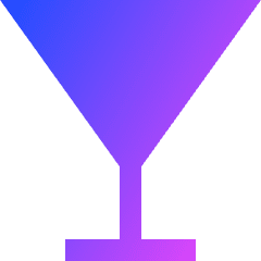Cocktail Glass Icon from Sharp Gradient Set