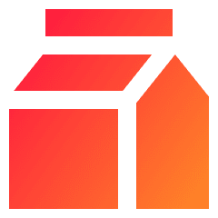 Milk Carton Icon from Sharp Gradient Set