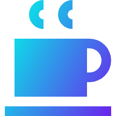 Tea Cup Icon from Sharp Gradient Set