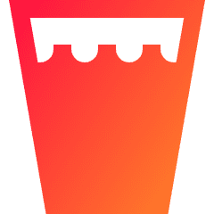Water Glass Icon from Sharp Gradient Set