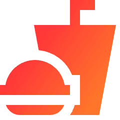 Lunch Set Fastfood Icon from Sharp Gradient Set