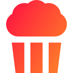 Popcorn Icon from Sharp Gradient Set