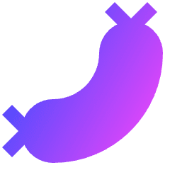 Sausage Processed Food Icon from Sharp Gradient Set