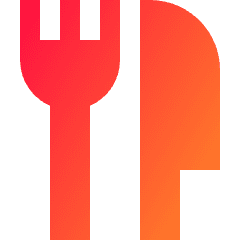 Fork Knife Icon from Sharp Gradient Set