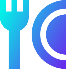 Fork Plate Icon from Sharp Gradient Set