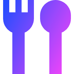 Fork Spoon Icon from Sharp Gradient Set