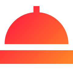 Serving Dome Icon from Sharp Gradient Set