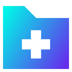 Medical Folder Icon from Sharp Gradient Set