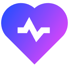 Heart Rate Pulse Graph Icon from Sharp Gradient Set