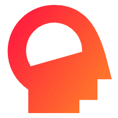 Brain Cognitive Icon from Sharp Gradient Set