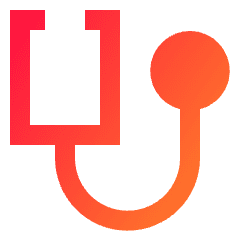 Stethoscope Icon from Sharp Gradient Set