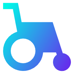 Wheelchair Icon from Sharp Gradient Set