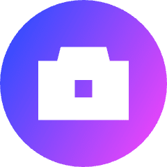 Camera Circle Icon from Sharp Gradient Set
