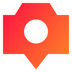 Camera Setting Pin Icon from Sharp Gradient Set