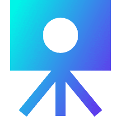 Camera Tripod Icon from Sharp Gradient Set