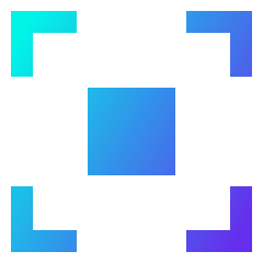 Focus Center Square Icon from Sharp Gradient Set