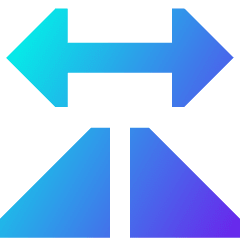Mirror Horizontally Icon from Sharp Gradient Set